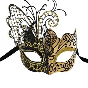 Black and Gold Masquerade Mask